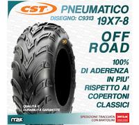 PNEUMATICO COPERTONE TASSELLATO OFF ROAD FUORI STRADA 19/7-8 19 7.00 8 QUAD ATV
