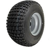 Pneumatico 18x9,50-8 pomellato su cerchio con cuscinetti a sfera da 25 mm - r...