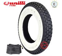 PNEUMATICO FASCIA BIANCA GOMMA UNILLI 3.00-10 + CAMERA VESPA 125 PK (VMX1T)
