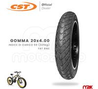 PNEUMATICO GOMMA COPERTONE TASSELLO 20X4.00 DA STRADA FAT BIKE BICI ELETTRICA