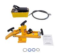 Pneumatico idraulico resistente da 10000 PSI con pompa a pedale in metallo e tubo dell'aria per trattori, tosaerba, ATV (interruttore idraulico per perline + pompa a pedale)