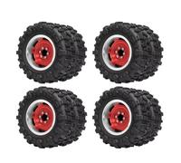 Pneumatico Mozzo Ruota Doppia Per Redcat Per Ascent-18 1/18 Auto | Pneumatici doppio mozzo alluminio 1,45 pollici migliorano trazione roccia collina Per l'arrampicata Rc Pneumatici Set