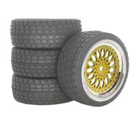 Pneumatico Offset-ET 3/6/9MM Per HSP 94123 1/10 Rc Auto Piatte | 4 piatti Per pneumatici Per corsa con mozzi offset da 3/6/9 mm Presa salda e precisa per la pista Rc Pneumatici Set