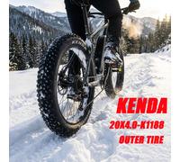 Pneumatico per Bicicletta Kenda K1188 Krusade Fat Tire 20x4.0, Copertoncino Wire Clincher SRC Nero per Fat Bike 20x4.0 con Camera d'Aria