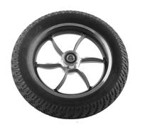Pneumatico per Ruota Solido Diametro 250 Mm, Rotella Gonfiabile in Gomma con Lega di Alluminio e Cuscinetto 6001, Sostituzione della Sedia a Rotelle Anteriore per Elettrico