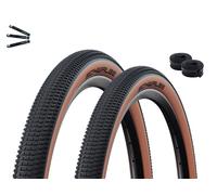 Pneumatico pieghevole Schwalbe 2 x Billy Bonkers Performance ADDIX nero/bronzo 50-507 (24 x 2.00) + 2 tubi Schwalbe AV10 con leva per pneumatici maxxi4you