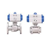 Pneumatico ss304 Valvola a farfalla a sfera in acciaio Produttore Attuatore Controllo azionato Vapore d'acqua Pressione del fluido Pneumatico val