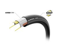 Pneumatico stradale 700x25c ts michelin lithion 4 tt nero (25-622)