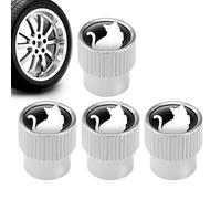 Pneumatico valvola Stem Air Caps, Car Tire Covers, Auto Wheel Accessories, Sturdy Sturdy Design, General Fit for RVs, SUVs, Trucks, Cicli, 4 pezzi, Perfect for Everyday Vehicle Protection