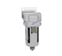 PneumaticPlus SAFM400-N06B Filtro a coalescenza ad aria compressa, 0,1 micron, 3/4" NPT - Poly Bowl, scarico manuale, staffa