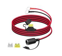 PNGKNYOCN Accendisigari da auto da 12 V a terminale O-Ring, presa accendisigari femmina 14 AWG a cablaggio ad anello terminale da 8 mm, con fusibile da 20 A (2 m)