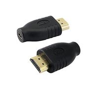 PNGKNYOCN Adattatore Micro HDMI, confezione da 2, maschio a femmina, supporta 3D, 4K, 1080P, canale Ethernet, connettori placcati oro 24K, guscio in PVC, piccolo e leggero, facile da usare