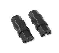 PNGKNYOCN C13 a C15 Adattatore di alimentazione, IEC 320 C13 3 Pin femmina a IEC320 C15 adattatore di alimentazione CA femmina (2-Pack)