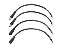 PNGKNYOCN Cavo a spirale di alimentazione DC da 25 cm, 18AWG 12V 5A 5,5 mm x 2,1 mm Maschio e femmina Jack a cilindro con blocco per prevenire la caduta del cavo (2-Pack)
