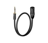 PNGKNYOCN Cavo da 1/4 a XLR, 0,5 M Cavo microfonico bilanciato stereo da 6,35 mm (1/4 inch) TRS a XLR maschio per microfoni, amplificatori, console di missaggio (0.5M, 1/4 inch TRS)
