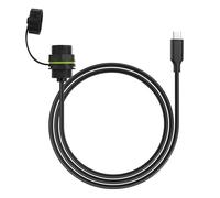 PNGKNYOCN Cavo di prolunga da USB C a USB C con attacco filettato impermeabile, IP68 USB tipo C 3.1 da maschio a femmina, con tappo impermeabile/antipolvere, per pannello del cruscotto del desktop (1