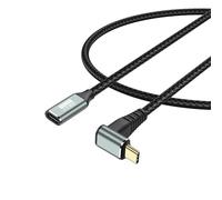 PNGKNYOCN Cavo di prolunga USB C 3.2, 10 Gbps, 5 A, 100 W, 90 gradi, ad angolo retto, USB C 3.2 Gen 2, maschio a femmina, 4 K a 60 Hz, per hub USB C, cellulare, tablet (0,5 m/1,64 FT)