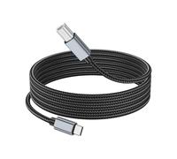 PNGKNYOCN Cavo per stampante da USB B a USB C, in nylon intrecciato da USB C tipo B a tipo C, cavo per stampante MIDI Keyboard, controller DJ, scanner e molto altro (3M/9,8FT)
