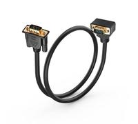 PNGKNYOCN Cavo VGA a 90 gradi, 0,5 M 1080P Full HD ad angolo retto verso l'alto piegato VGA maschio a maschio diritto Cavo adattatore video per monitor di computer proiettore e altro ancora (0.5M)