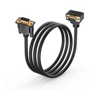 PNGKNYOCN Cavo VGA a 90 gradi, 1,5 M 1080P Full HD ad angolo retto verso l'alto piegato VGA maschio a maschio diritto Cavo adattatore video per monitor di computer proiettore e altro ancora (1.5M)