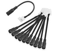 PNGKNYOCN Connettore LED a 2 pin DC 5,5 mm x 2,1 mm Spina femmina a clip per striscia di luce senza saldatura a 2 pin 8 mm di larghezza per strisce luminose a LED 3528 5050 (10-pack)