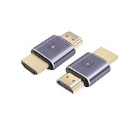 PNGKNYOCN Convertitore HDMI 8K, adattatore HDMI 2.1 maschio-maschio 48Gbps Ultra HD con luce LED, supporto 8K@60Hz, 4K@120Hz, HDR, eARC, per HDTV, monitor, proiettore (2-pack)