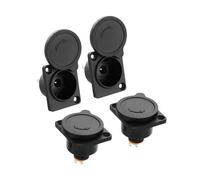 PNGKNYOCN Presa di corrente DC 5,5x2,1 mm, connettore femmina per montaggio a pannello 12 V 3A DC con cappuccio impermeabile per montaggio a pannello （4 Pack）