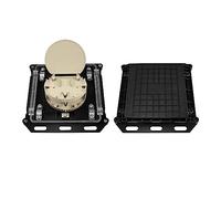 PNGKNYOCN Scatola di giunzione in fibra di vetro, scatola di giunzione 2 in 2 out, Mini Small Square Type 12 Core Fiber Optic Outdoor Waterproof Protection Box