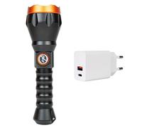 PNI Adventure F550 Crystal - Torcia LED 10 W, in alluminio, 500 lm, fino a 700 m, 4.000 mAh, IPX6, alimentatore incluso CHG300