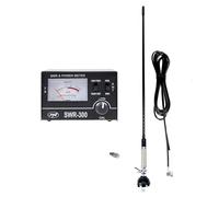 PNI Antenna S60 CB 59cm con Butterfly, cavo RG58 e riflettore PNI SWR-300 per misurazione SWR, nero