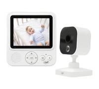 PNI Video Baby Monitor BM280 Schermo da 2,8 pollici wireless 2,4 GHz, sensore di temperatura, VOX, visione notturna, funzione zoom, ninne nanne