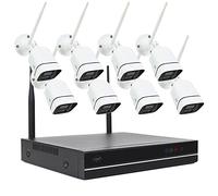 PNI House WiFi660 Kit di videosorveglianza NVR 8 canali e 8 telecamere wireless da esterno 3MP, P2P, IP66