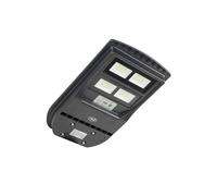 PNI Lampione stradale SL210 da 100 W, con pannello solare integrato da 10 W, 6500 K, 1000 lm, 2 batterie integrate da 10 Ah, sensore di movimento a microonde