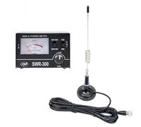 PNI ML29 Antenna CB 34 cm magnete 70 mm e riflettore PNI SWR-300 per misurazione SWR, nero