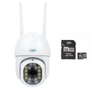 PNI Pacchetto telecamera di videosorveglianza wireless IP440 WiFi, PTZ, 4MP e scheda di memoria MicroSD 128 GB inclusa