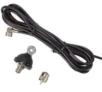 Cavo di collegamento dell'antenna CB PNI FC27 4 m, connettore PL259 incluso e supporto di montaggio per antenna CB con vite a farfalla
