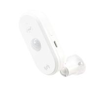 PNI SafeHouse HS401 - Sensore di movimento PIR con Wi-Fi, compatibile con l'applicazione Tuya, allarme audio da 80 dB, altoparlante integrato, alimentazione USB C da 5 V