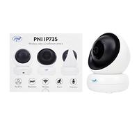 PNI Telecamera wifi interno, telecamera IP735 3Mp con PTZ wireless IP P2P, slot per schede microSD, controllo dall'applicazione