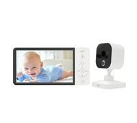 PNI Video Baby Monitor BM500 5 pollici schermo wireless 2.4 GHz, sensore di temperatura, VOX, visione notturna, funzione zoom, ninne nanne