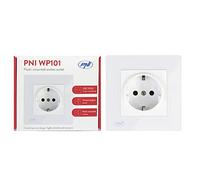 PNI WP101 Presa da incasso singola con cornice in vetro, 16A, 4000W, 230V