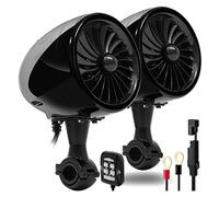 PNMNZTPAP SPK350S 4. Pollici motocicli Impermeabili ATV. Altoparlante Bluetooth for Amplificatore D-Classe D 300W Incorporato Chrome Audio per Moto(B)