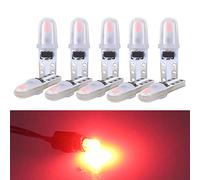 PNNNU 10 Pz T5 Luci del Cruscotto 3014 2SMD LED Luce Dell'interno Dell'auto Luce Laterale Auto Cuneo Strumento Lampadine Dell'indicatore di Direzione,Rosso