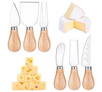 PNOOFR Coltelli per Formaggio Spatola da Formaggio Set di Coltelli da Formaggio Legno Set di 6 Pezzi Formaggi Coltelli Forchetta per Formaggi a Pasta Molle, Semicircolare e a Pasta Dura o Burro