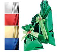 Pnp - 50 buste regalo in ppl metal lucido 20x35cm blu senza patella adesiva