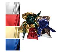 PNP 50 buste regalo in ppl metal lucido 25x40cm argento senza patella adesiva