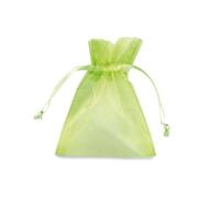 PNP - UL550DLL03VVM - Sacchetti organza Milly - 12,5 x 17 cm - verde mela - PNP - conf. 20 pezzi - 86803 - Conf. da 1 Pz. - UL550DLL03VVM