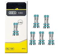 PnP X Coil 0.15/0.2/03/0.6/0.8/1.0 Ω DTL MTL For PnP Cartridge X/Tank/Drag S2/Drag X2 Vaporizer 5pcs/pack-No Nicotine (PnP X 0.8Ω)