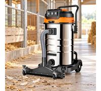 Pnpaea Bidone Aspiratutto Inox,Aspiraliquidi Professionale 7800W 60-100 L Push-and-SuctionModel-80L