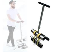 Pnpaea Kit per Marcatura Campo da Basket, Macchina Traccialinee per Parcheggi, Strumento per Marcatura Pavimento A Spinta Manuale, per Vialetto,Avvertimento Stradale BlackWheel-