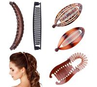 PNPGDYK 5 Pezzi Banana Clip, Banana Clip Capelli, Banana Clip Pettine per Capelli, Fermagli per Capelli a Banana per donne e ragazze